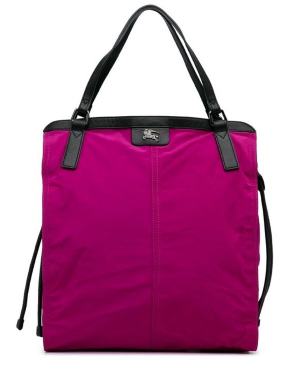 Burberry Fuchsia Tote with Black Leather Trim - Picture 2 of 12